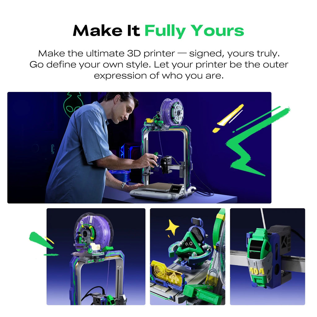 Creality Ender-3 V4 Combo Multi-Color 3D Printer | Auto-Leveling & 500mm/s High-Speed Printing [Official Global Version]