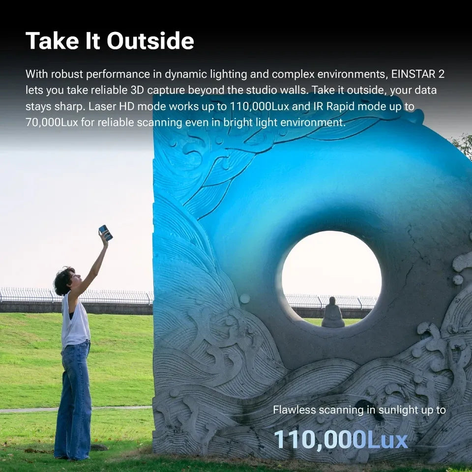 SHINING 3D EINSTAR 2 Handheld 3D Scanner | Dual Light Source & 4K RGB Camera [Official Stock]